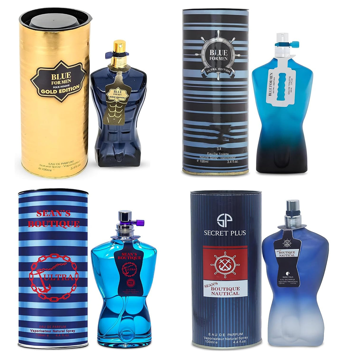 Indulge in Elegance: A CENTER Men's Cologne Gift Set - 4 Luxurious Fragrances for Every Occasion