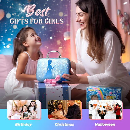 INNOCHEER Children's Makeup Set - Washable Frozen-Themed Makeup Kit for Girls, Ideal Birthday and Christmas Gift for Ages 3 to 12