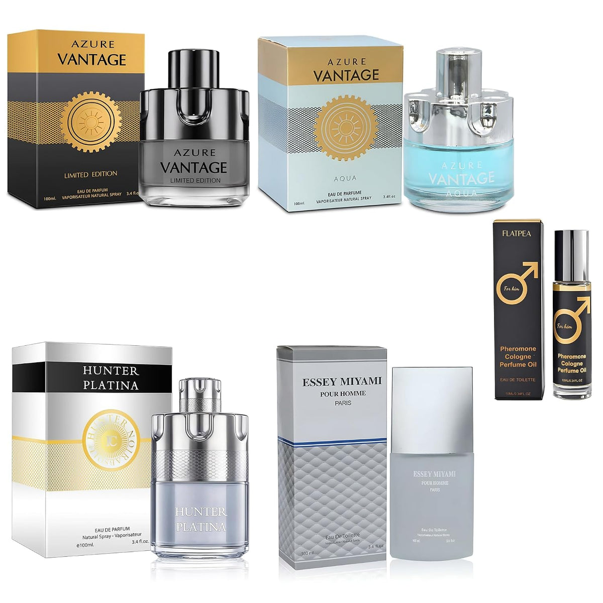 AFLUXE Men'S Cologne Gift Set - Variety Pack of 4 Long Lasting Fragrances