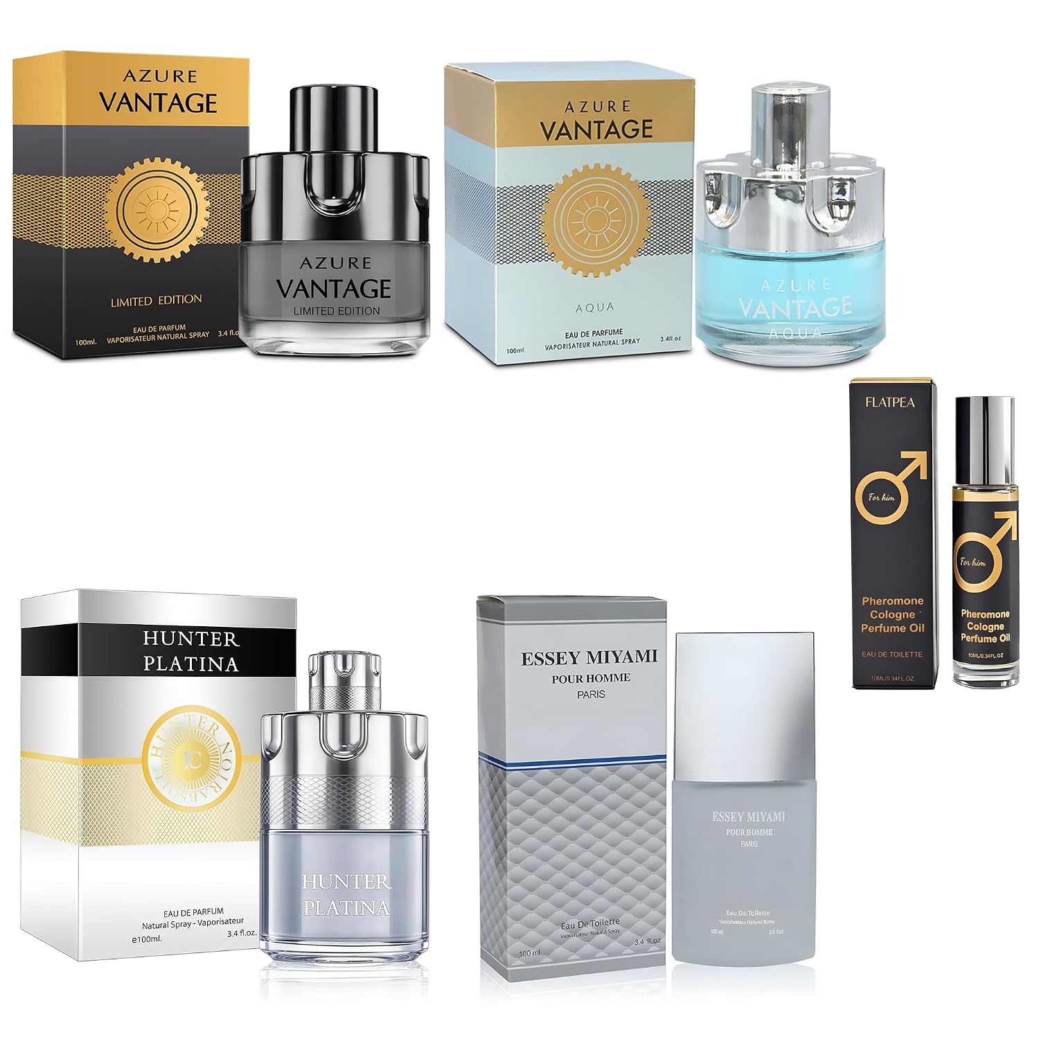 AFLUXE Men'S Cologne Gift Set - Variety Pack of 4 Long Lasting Fragrances