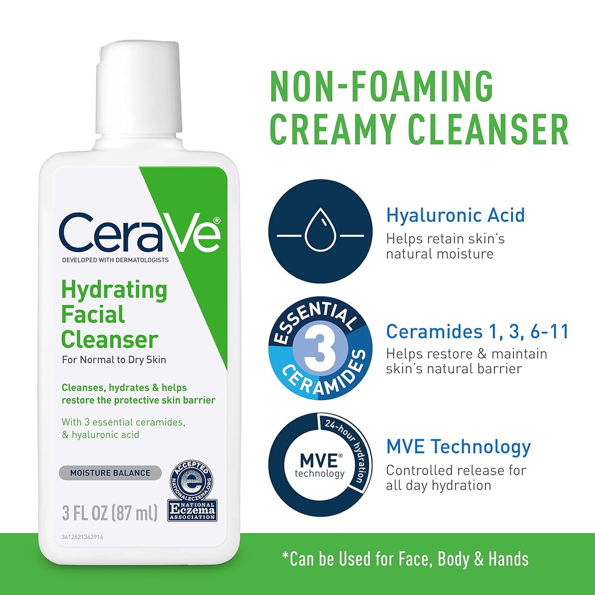 CeraVe Skincare Set: Travel Size Face Wash and AM/PM Moisturizers