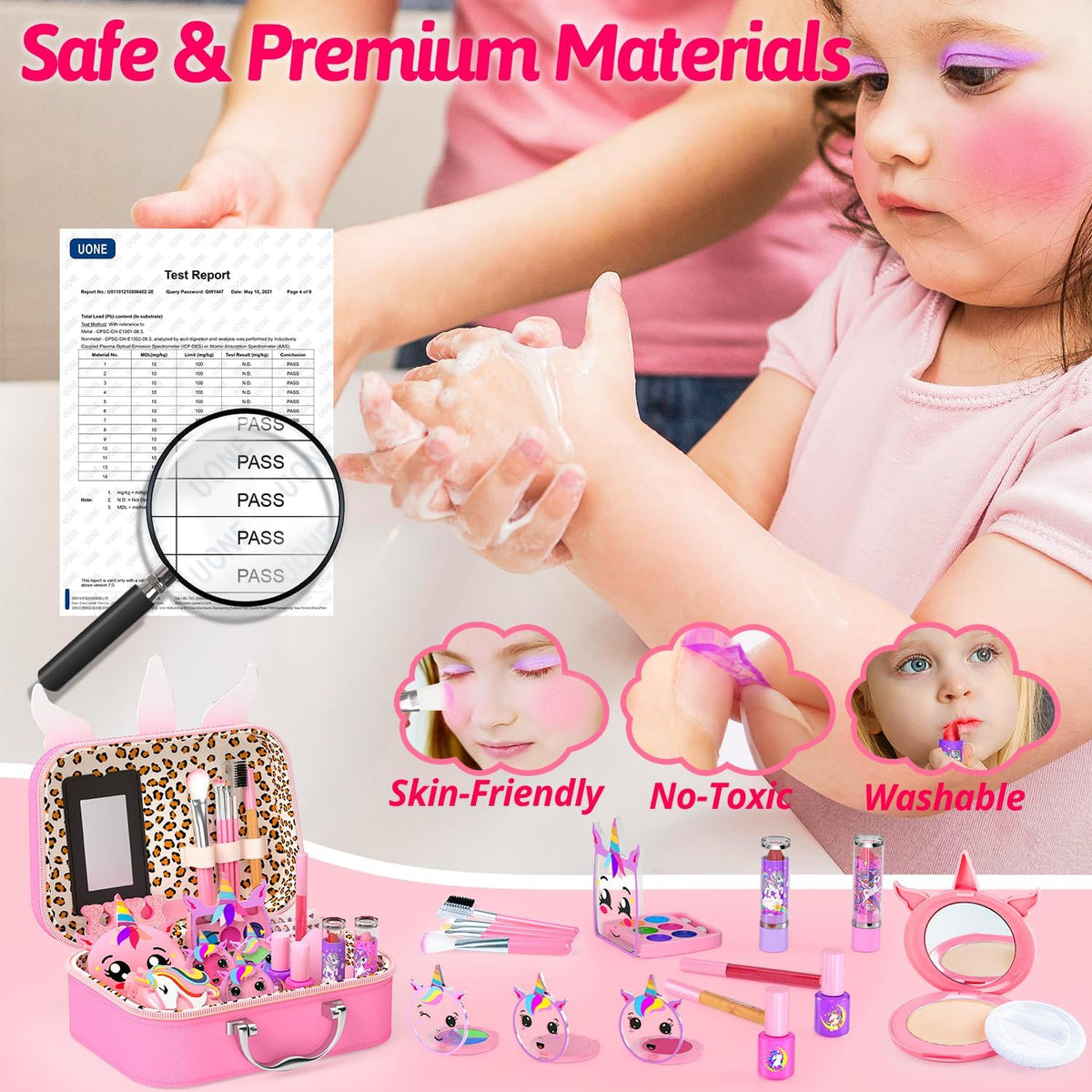 Children's Non-Toxic Washable Makeup Kit for Girls