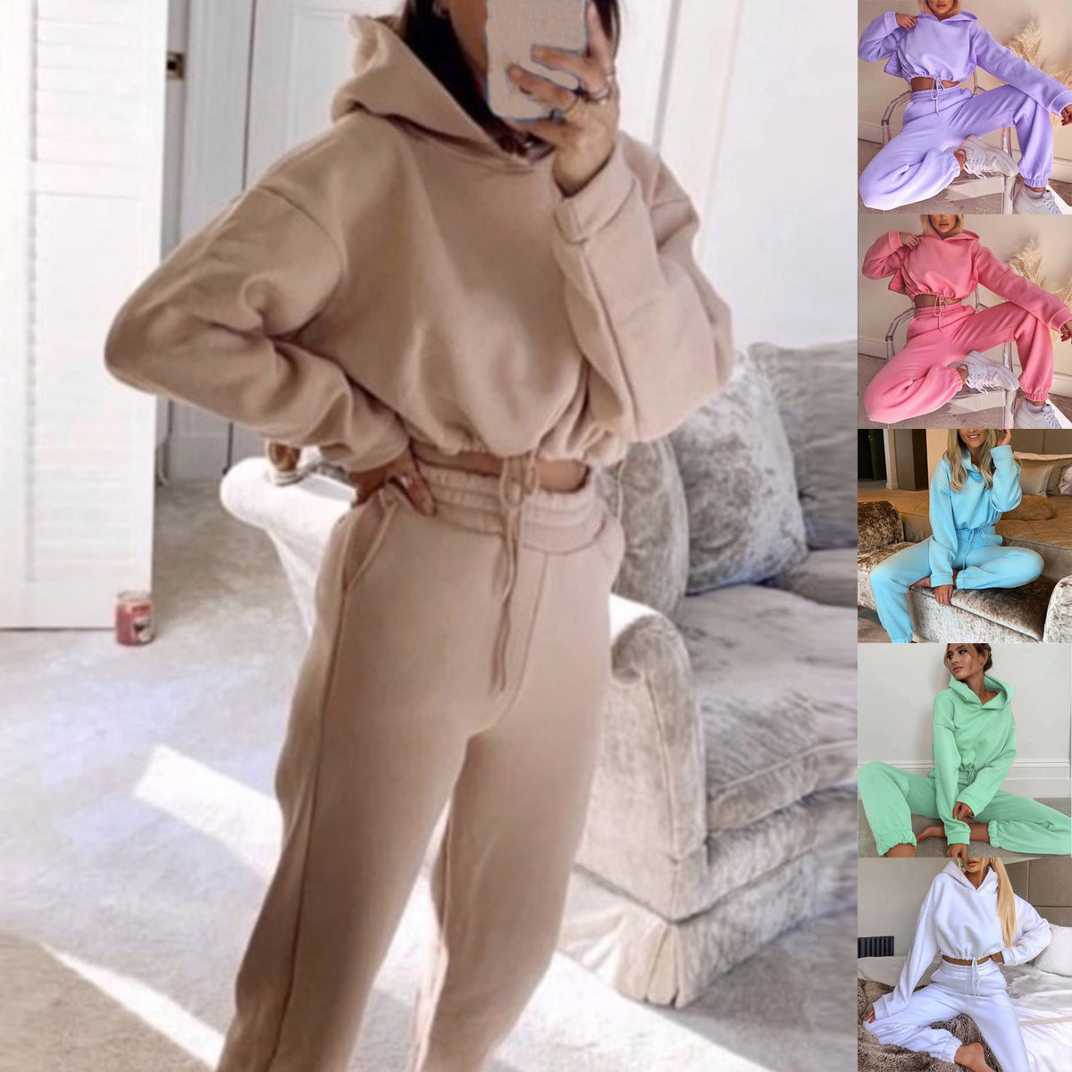 Women's Two-Piece Hoodie and Jogger Tracksuit