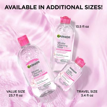 SkinActive All-in-One Micellar Cleansing Water Makeup Remover and Face Cleanser, 13.5 Fl Oz