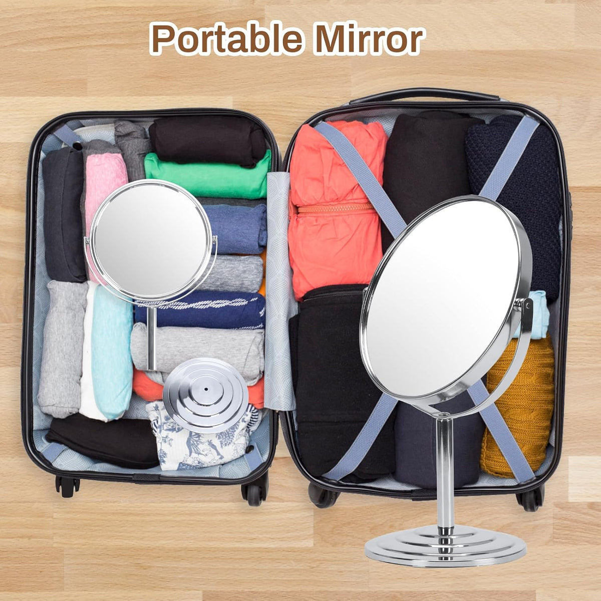 3X Magnifying Vanity Makeup Mirror for Tabletop Use