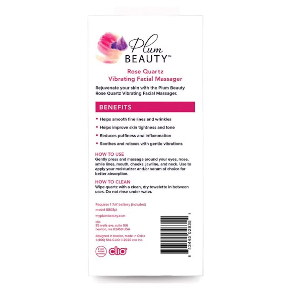 Rose Quartz Vibrating Facial Massager Device
