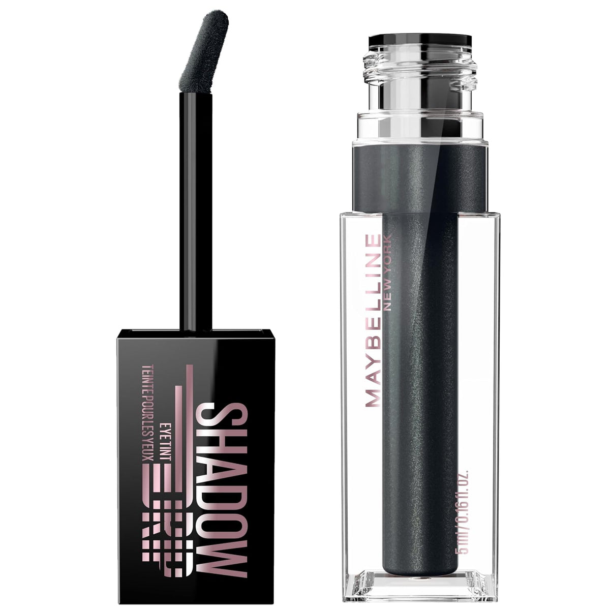 MAYBELLINE Shadow Drip Eye Tint Liquid Eyeshadow - High-Impact, Lightweight Shimmer with Up to 16 Hours of Wear, Onyx Drip, 1 Count