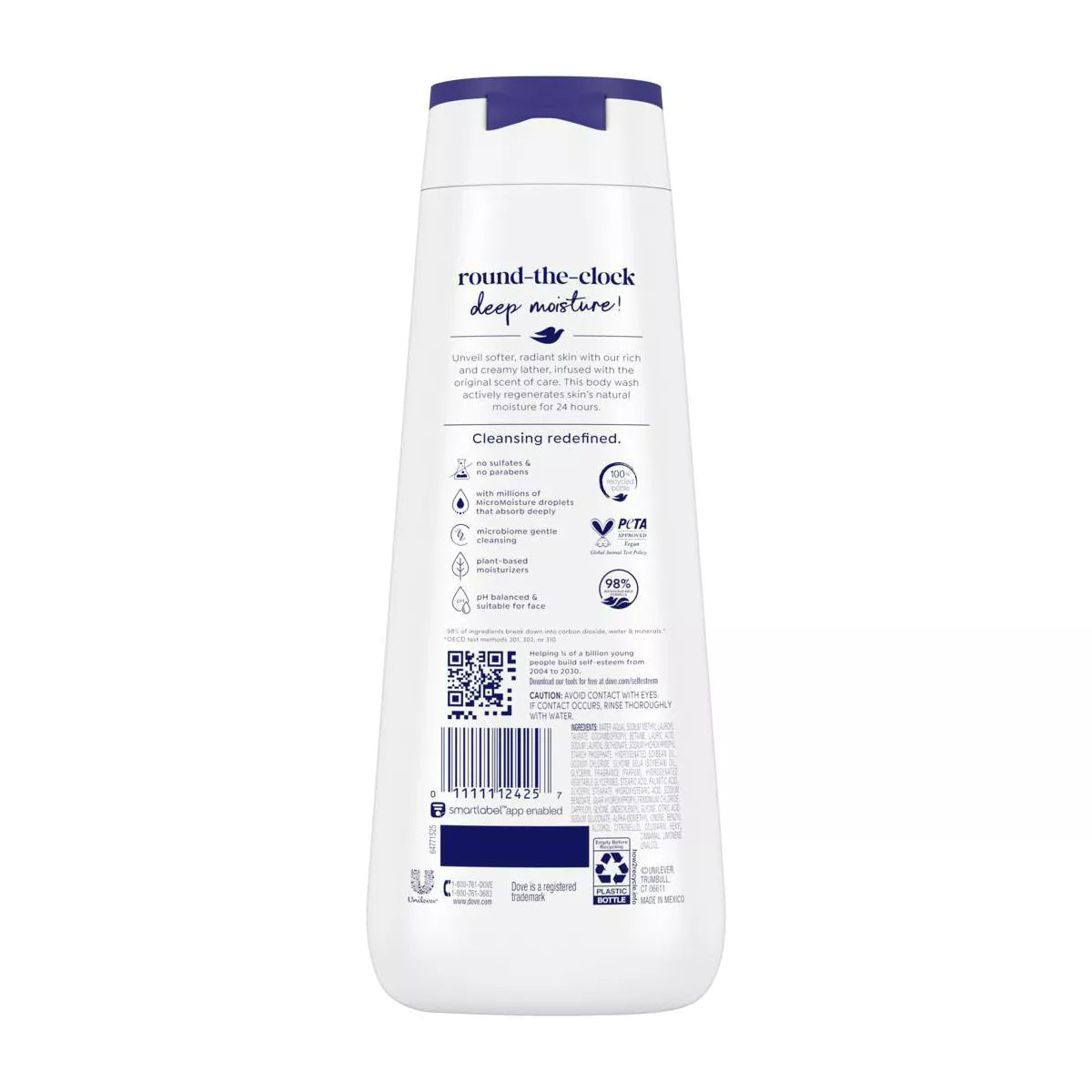 Dove Deep Moisture Body Wash for 24-Hour Hydration and Nourishment for Dry Skin