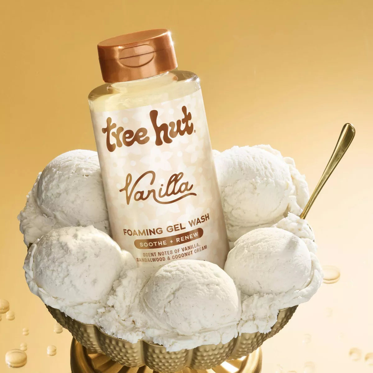 Tree Hut Vanilla Foaming Gel Body Wash, 18 Fl Oz