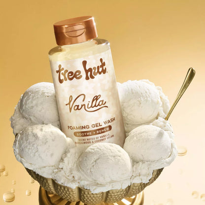 Tree Hut Vanilla Foaming Gel Body Wash, 18 Fl Oz