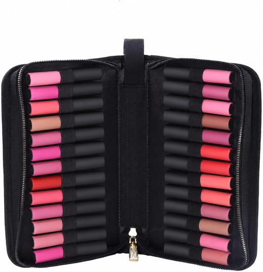 ROWNYEON Lipstick Organizer Bag – 22 Slots