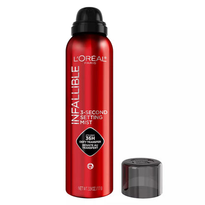 L'Oreal Paris Infallible 3-Second Long-Lasting Setting Spray, Up to 36 Hours Wear