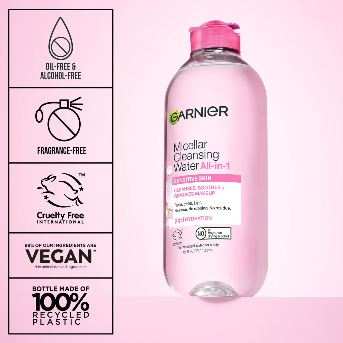 SkinActive All-in-One Micellar Cleansing Water Makeup Remover and Face Cleanser, 13.5 Fl Oz