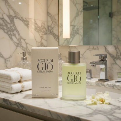 Experience the Essence of the Mediterranean with Acqua Di Gio Eau de Toilette Spray for Men - 3.4 oz of Timeless Elegance