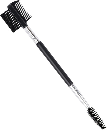 Triple-Head Eyebrow and Eyelash Shaping Tool with Dual-Head Comb and Brush