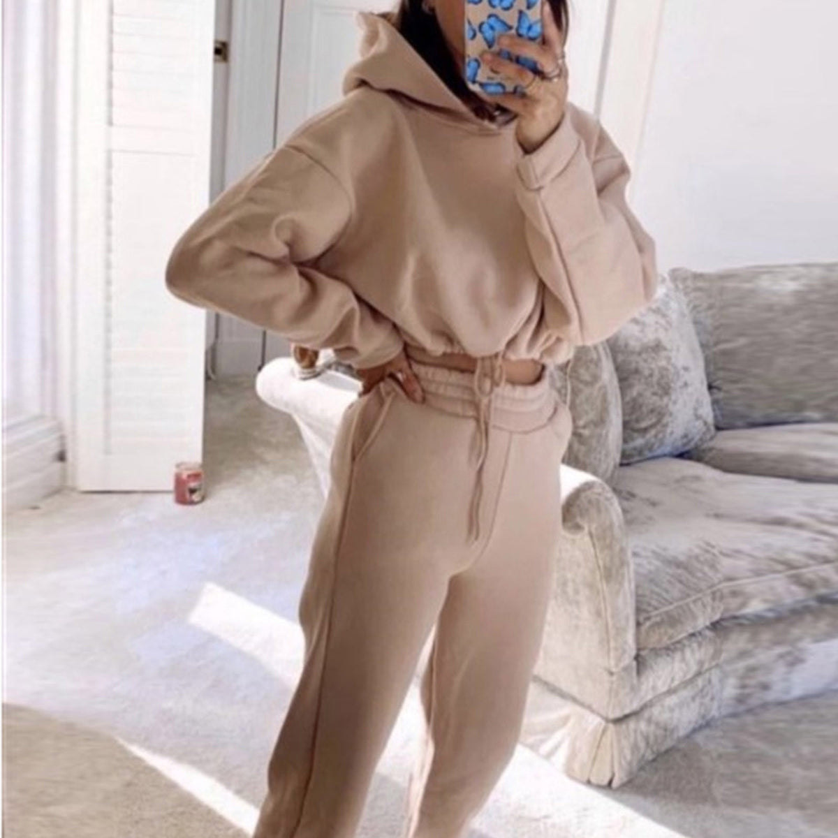 Women's Two-Piece Hoodie and Jogger Tracksuit