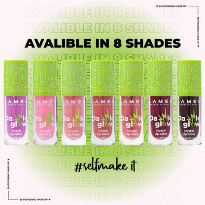 Dazzle Glow Crystal Lip Gloss – Bright Pink Shade, 404