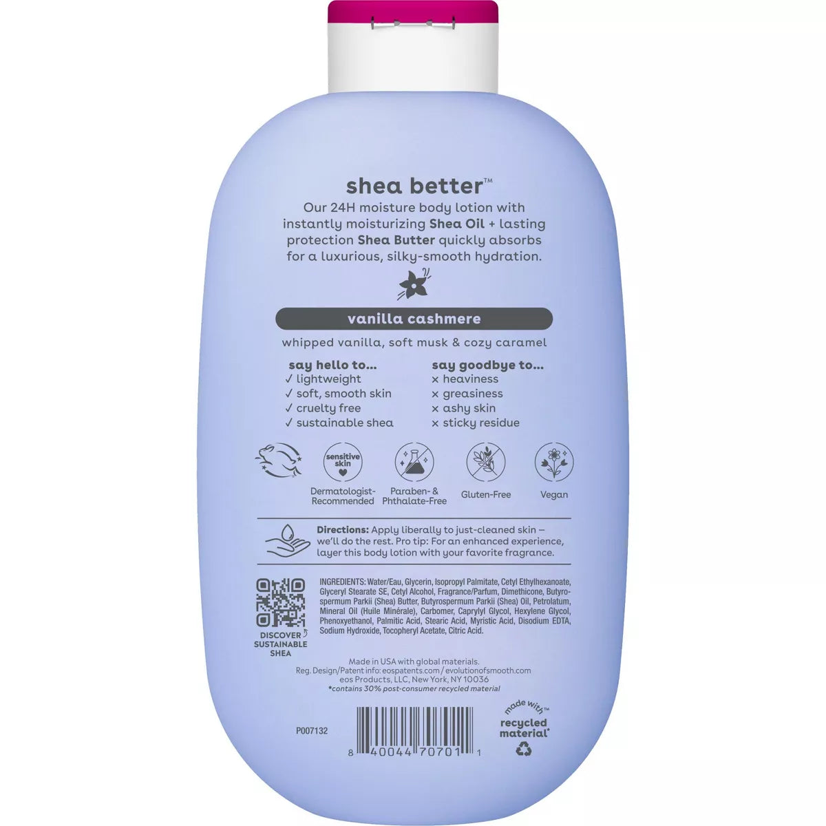 Eos Shea Better Body Lotion in Vanilla Cashmere - 16 oz