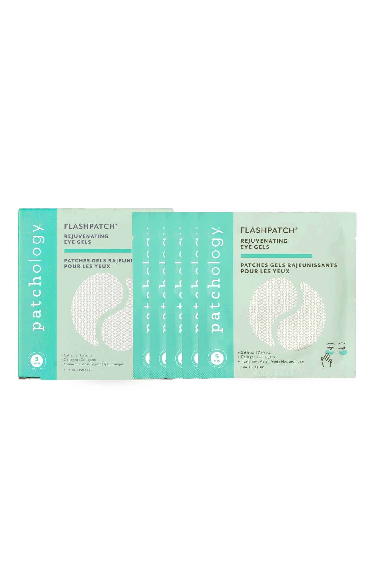 FlashPatch Rejuvenating Under Eye Gels for Day and Night Use, 5 Count