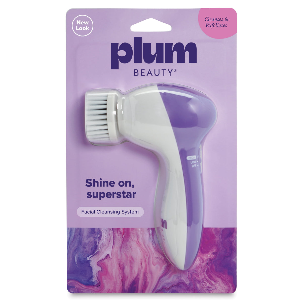Plum Beauty Motorized Facial Cleansing Brush, 2 Speeds