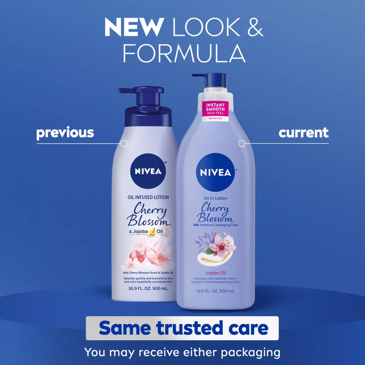 Nivea Cherry Blossom and Jojoba Oil Infused Body Lotion - 16.9 Fl Oz