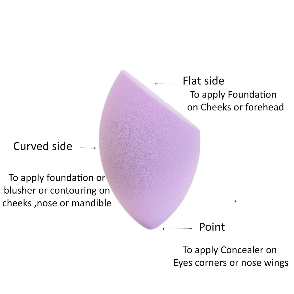 Angled Makeup Sponge Blender for Foundation Application