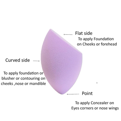 Angled Makeup Sponge Blender for Foundation Application