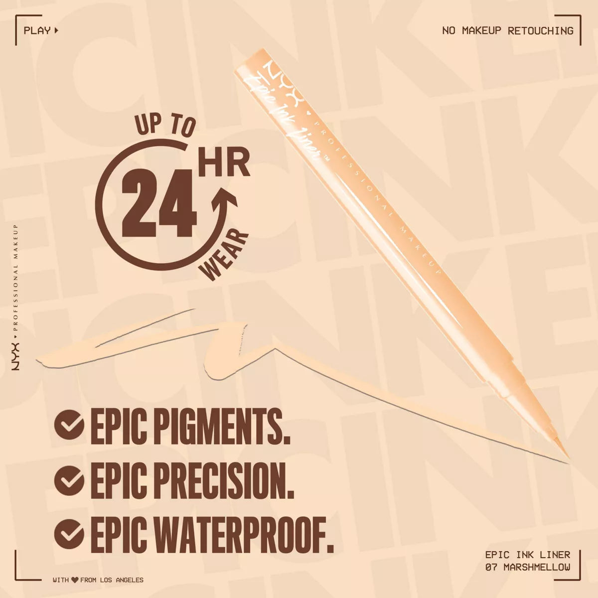 NYX Professional Makeup Epic Ink Eyeliner - 0.03 Fl Oz