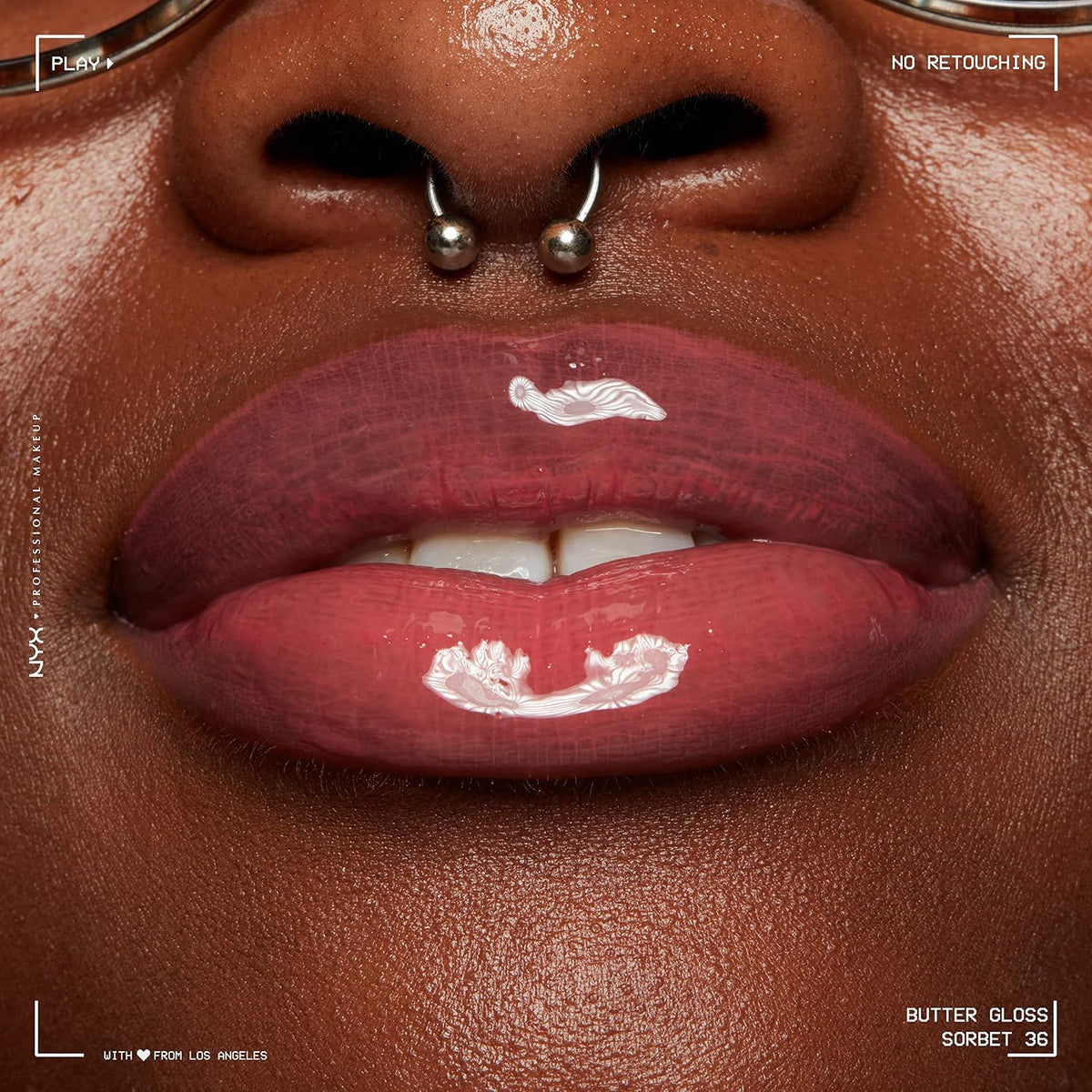 NYX Professional Makeup Butter Gloss - Non-Sticky Lip Gloss in Sorbet (Vibrant Coral)