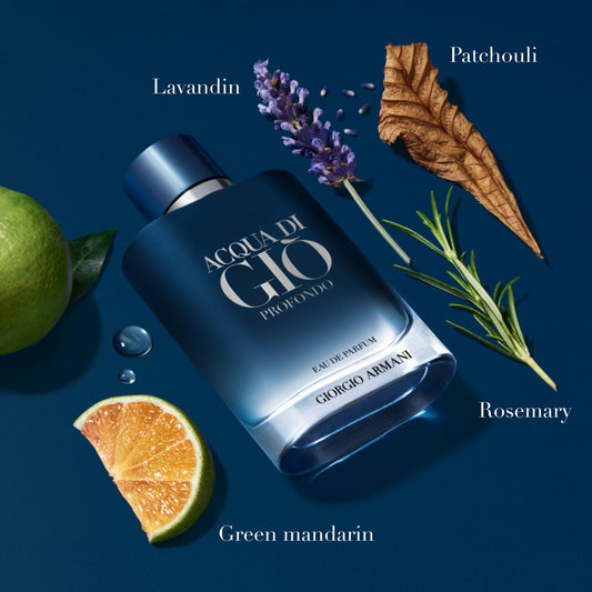Armani Beauty Acqua Di Giò Profondo Eau De Parfum for Men - Aquatic Fragrance