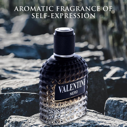 Valentine Nero for Men, Woody Aromatic Cologne, 3.4 Fl Oz