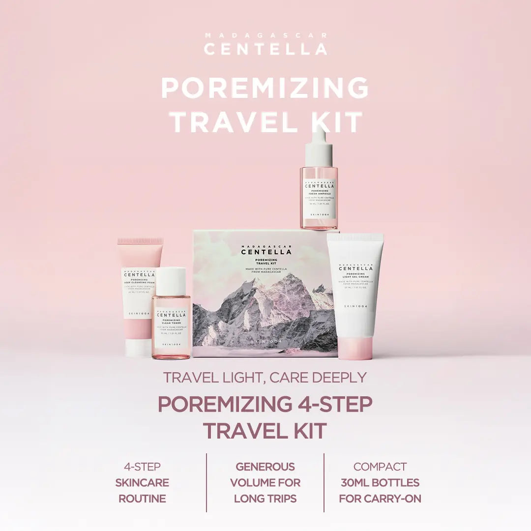 Elevate Your Skincare Routine with the Madagascar Centella Poremizing Travel Kit - Complete 4-Step Pore Care System