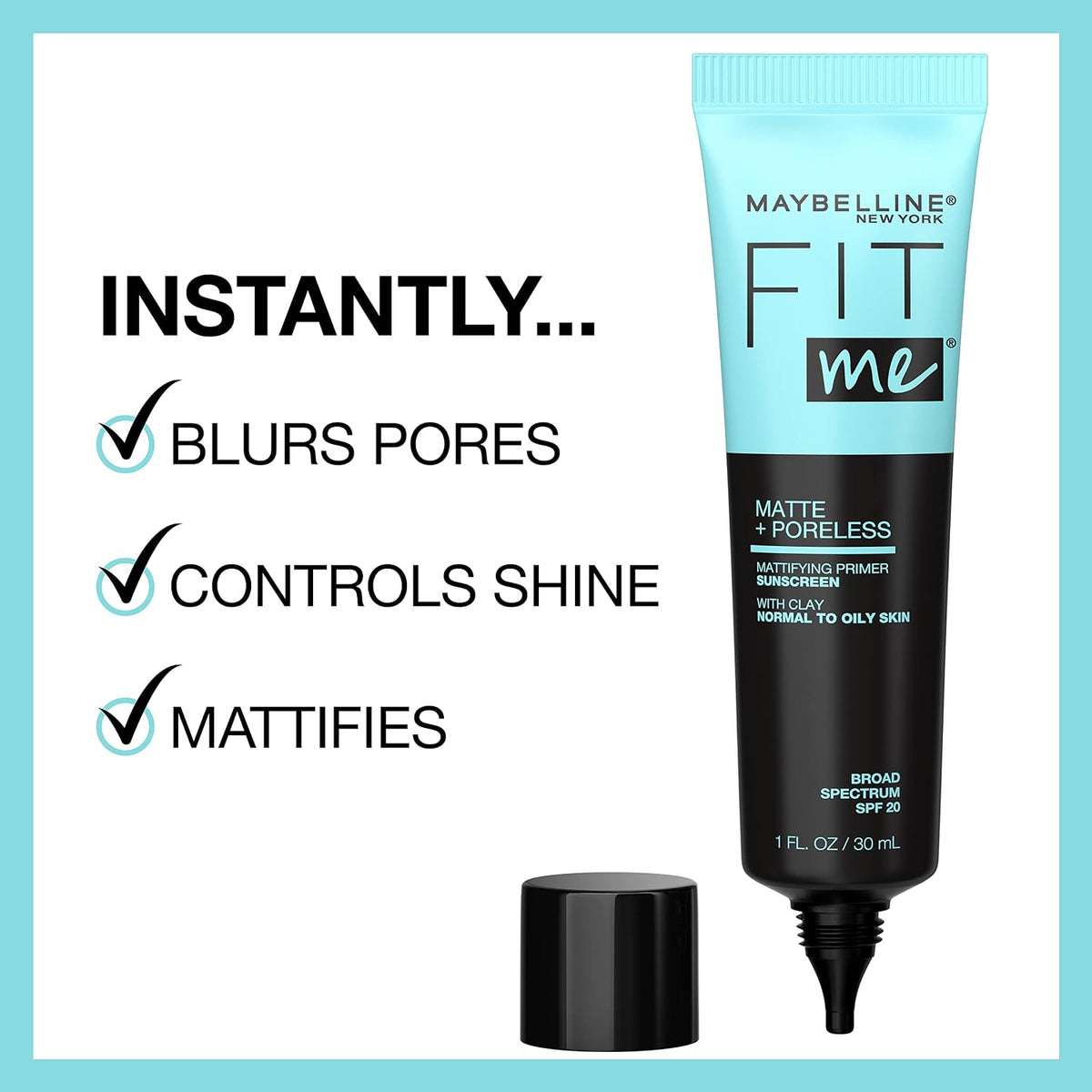 Maybelline Fit Me Matte + Poreless Liquid Foundation and Mattifying Primer Bundle - Creamy Beige Foundation and Primer Included
