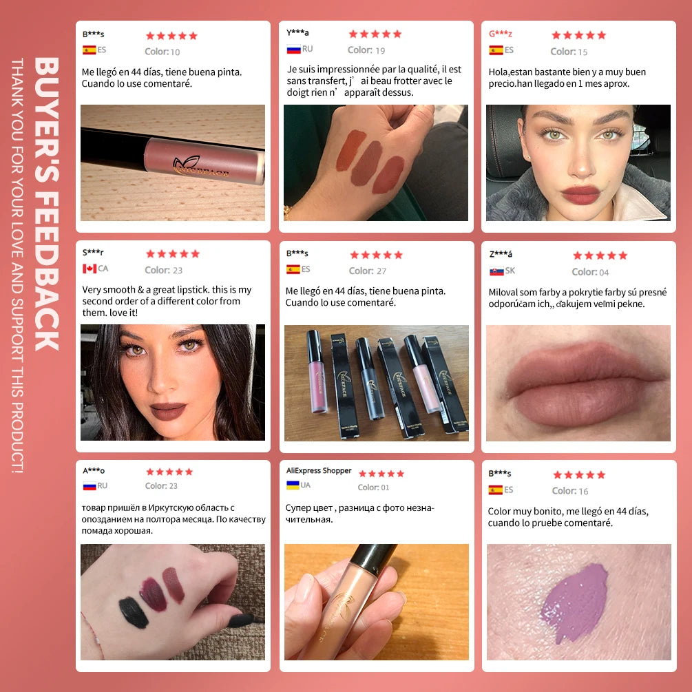 Best Lip Gloss 25 Color Waterproof Matte Lip Gloss Liquid  Waterproof Lasting Cosmetic Lip Gloss Makeup Cosmetics