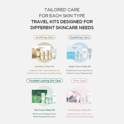 Elevate Your Skincare Routine with the Madagascar Centella Poremizing Travel Kit - Complete 4-Step Pore Care System