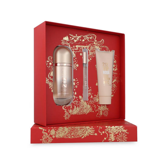 Carolina Herrera 212 VIP Rose Women's 3-Piece Gift Set (2.7 oz Eau de Parfum Spray, 3.4 oz Body Lotion, 0.33 oz Mini Eau de Parfum Spray)