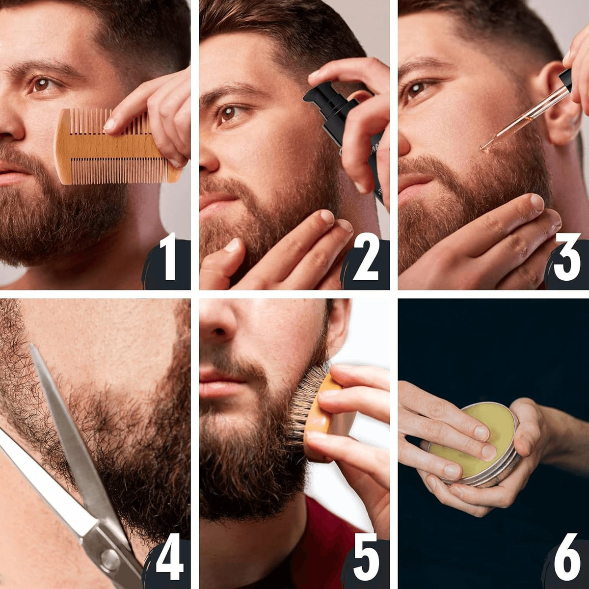 Beard Care Gifts Kit for Men - Beard Mustache Grooming Kit