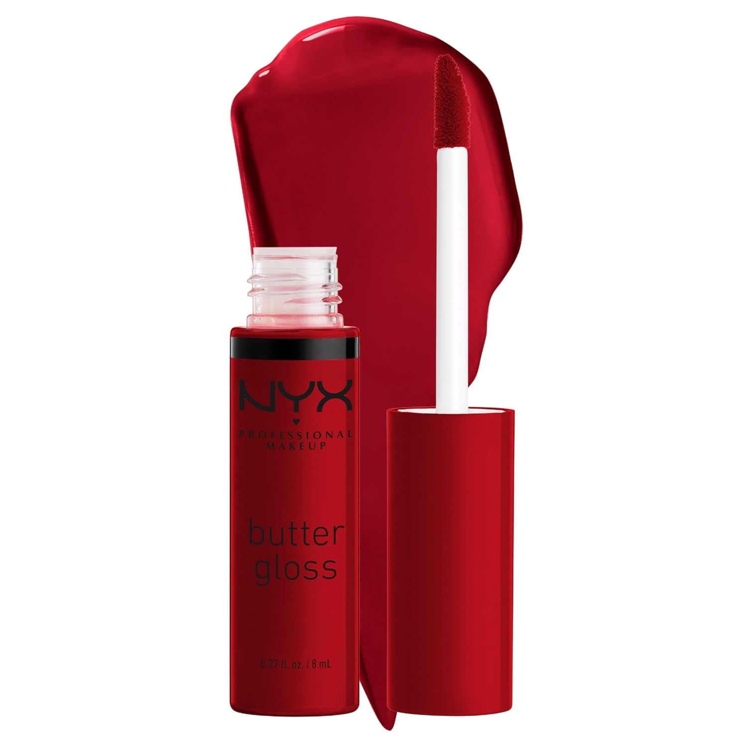 NYX Professional Makeup Butter Gloss - Non-Sticky Lip Gloss in Rocky Road (Wine)