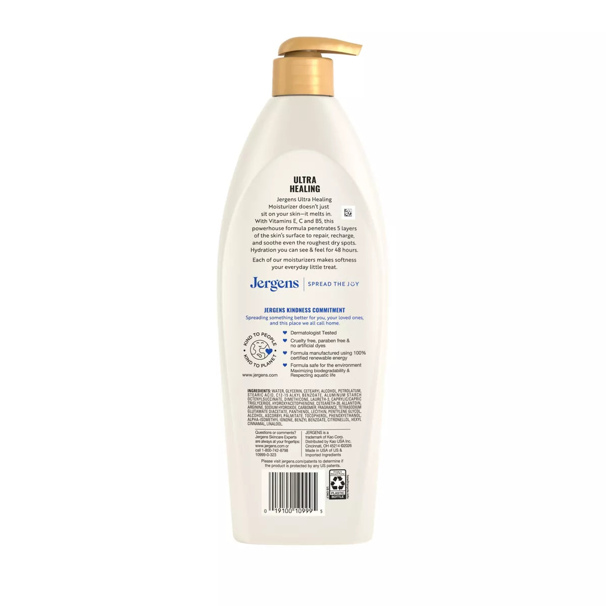 Jergens Ultra Healing Moisturizing Lotion for Dry Skin with Vitamins C, E, and B5