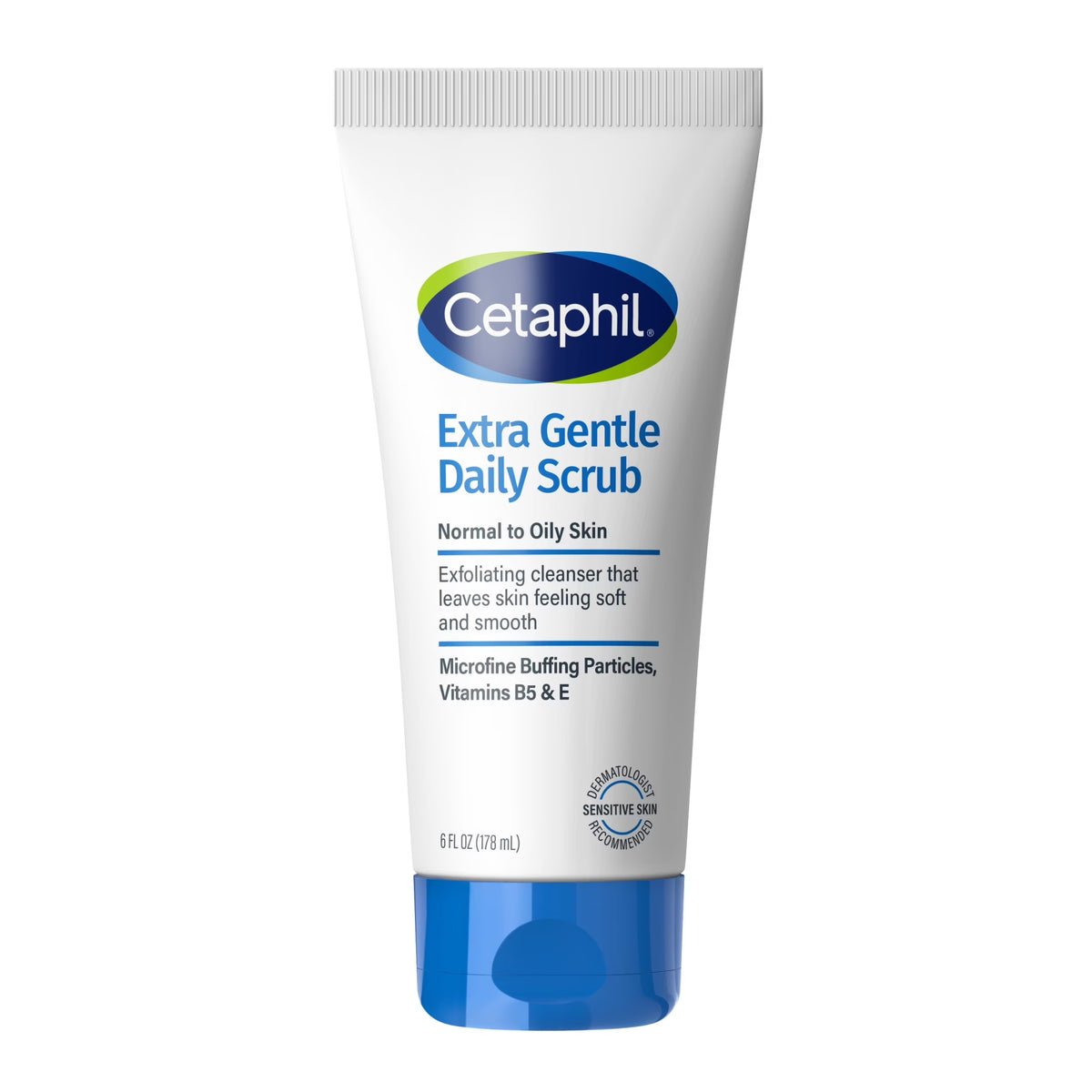 Extra Gentle Daily Face Scrub for Sensitive Skin, 6 Fl Oz - Exfoliating and Cleansing Formula