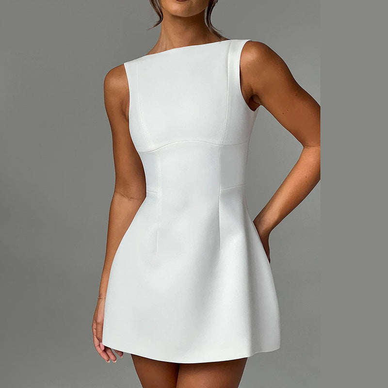 Women's Sleeveless Backless Mini Dress
