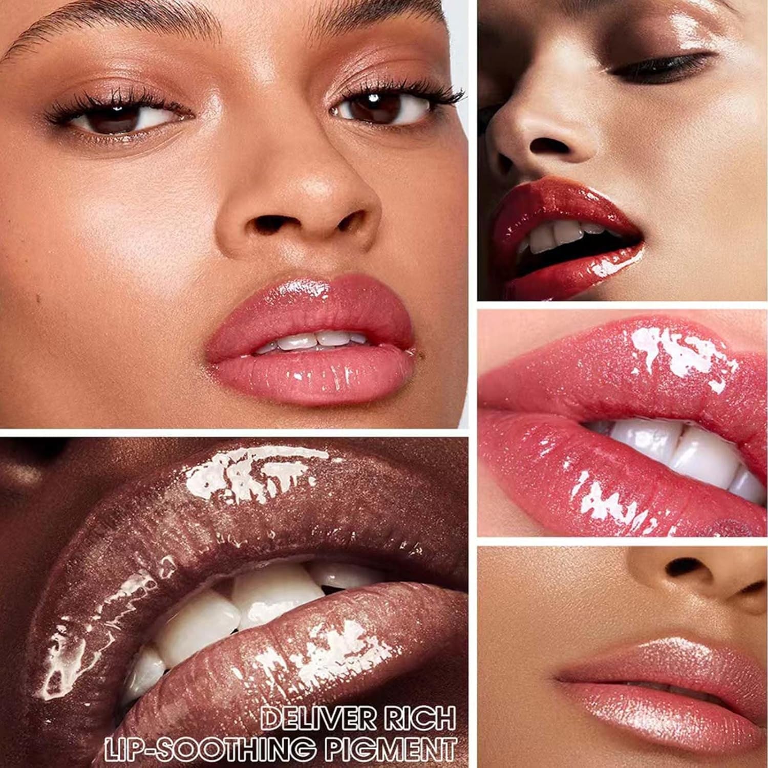 Nude Brown Plumping Glitter Lip Gloss for Women - High Pigment, Long-Lasting, Moisturizing Formula with Natural Oil Shimmer (Shade 02)