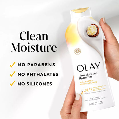 Olay Ultra Moisture Body Wash with Shea Butter, 22 Fl Oz
