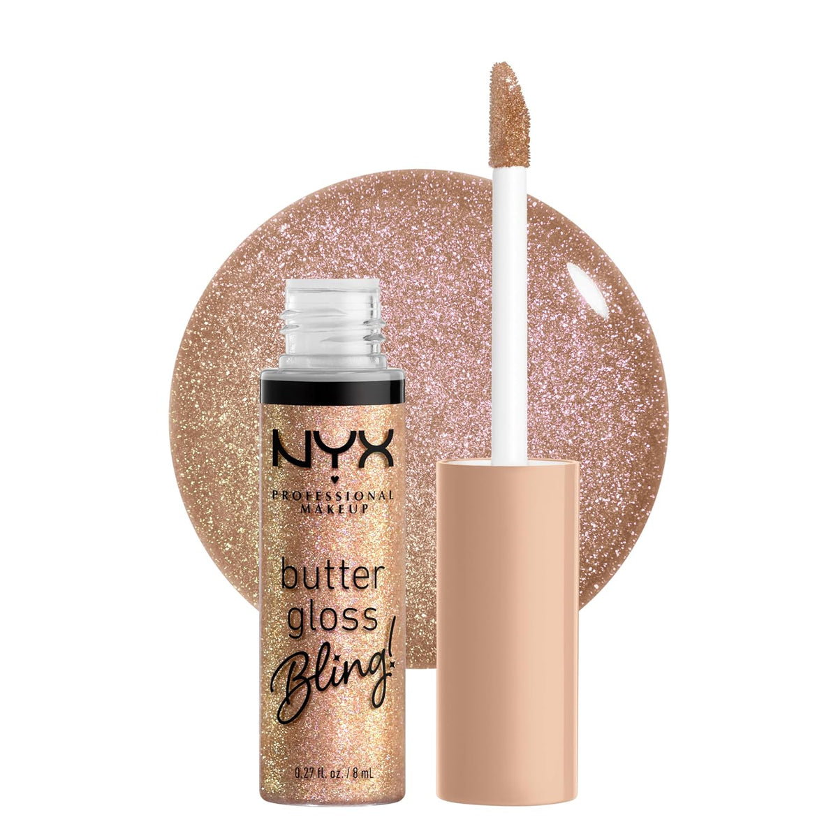 NYX Professional Makeup Butter Gloss Bling - Non-Sticky, Shiny Vegan Lip Gloss for a Radiant Finish