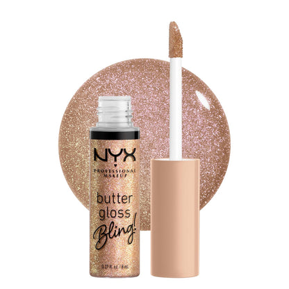 NYX Professional Makeup Butter Gloss Bling - Non-Sticky, Shiny Vegan Lip Gloss for a Radiant Finish