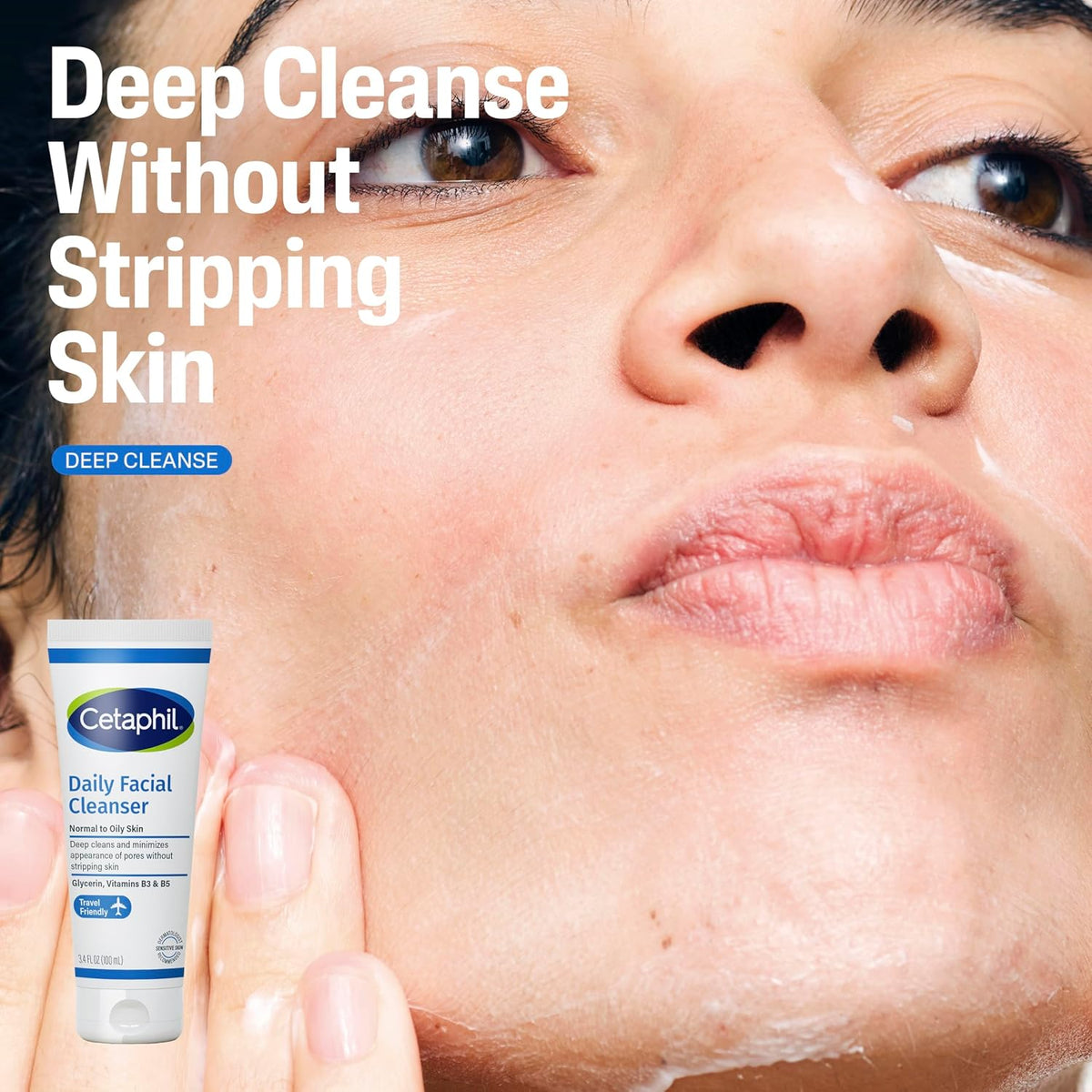 Cetaphil Sensitive Skin Care Gift Set: Gentle Cleanser and Moisturizer TSA-Approved Kit