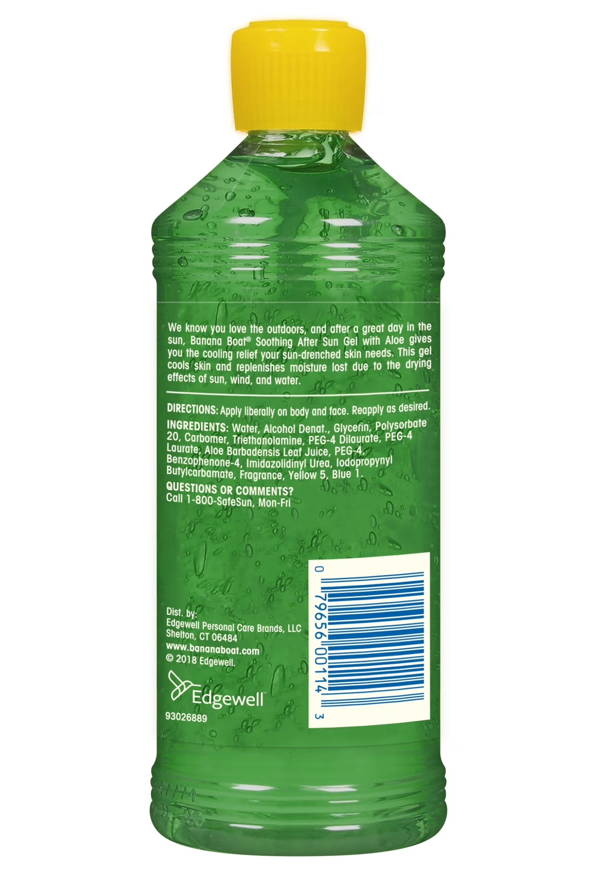 Aloe Gel for Soothing Sunburn Relief and After-Sun Protection, 16 Fl Oz