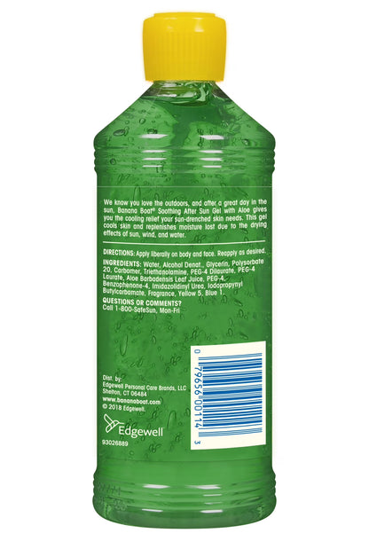 Aloe Gel for Soothing Sunburn Relief and After-Sun Protection, 16 Fl Oz