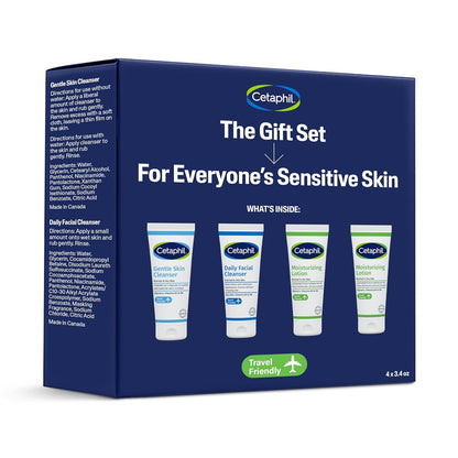 Cetaphil Sensitive Skin Care Gift Set: Gentle Cleanser and Moisturizer TSA-Approved Kit