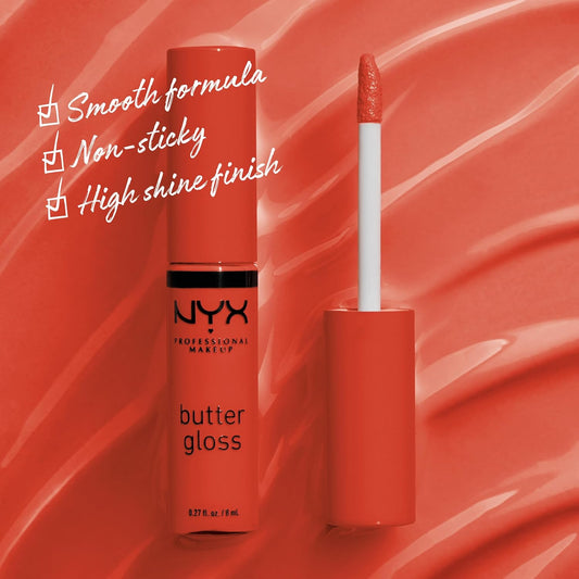 NYX Professional Makeup Butter Gloss - Non-Sticky Lip Gloss in Orangesicle (Orange)